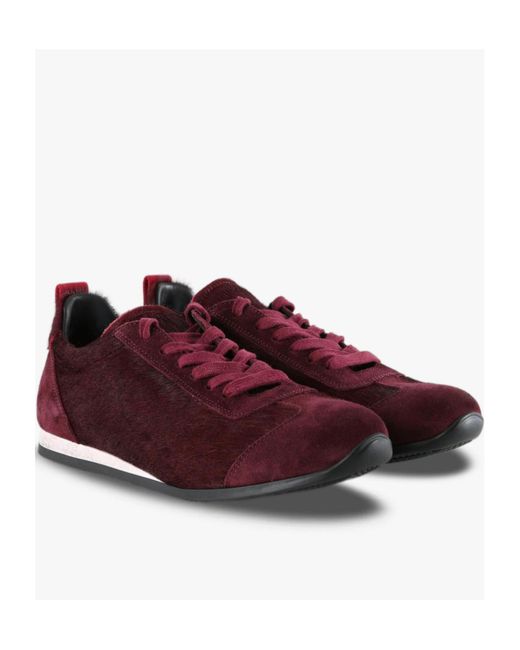 Uma Wang Red Lace-Up Sneakers