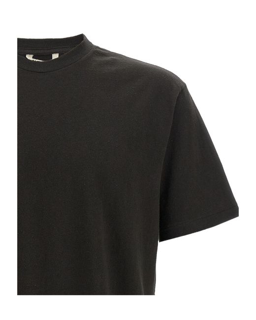 Auralee Black Brushed Jersey T-Shirt for men