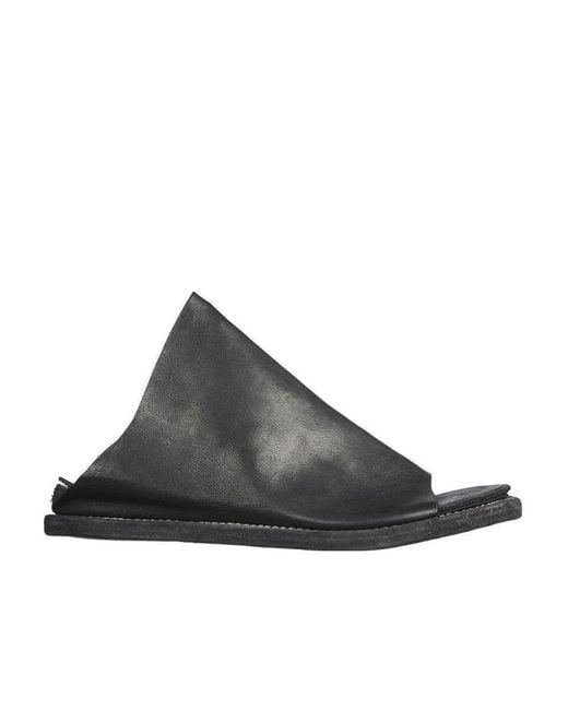 Guidi Black Peep-Toe, Patent-Leather Booties