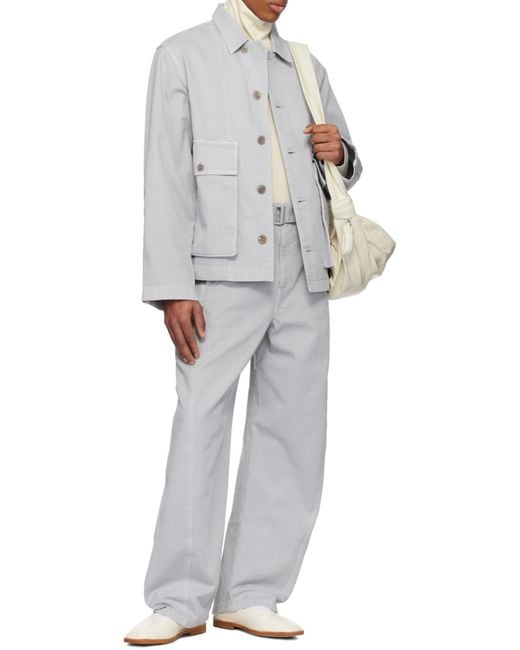 Lemaire Gray Twisted Belted Jeans