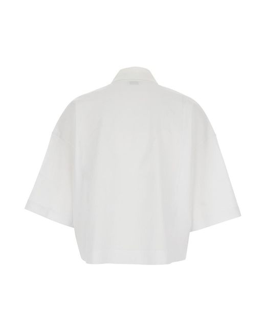 Brunello Cucinelli White Short Sleeve Polo Shirt
