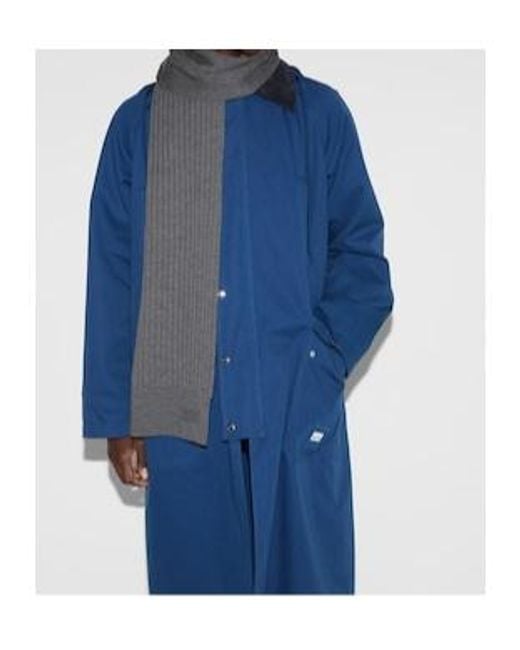 Gucci Gray Knit Wool Scarf With Logo for men
