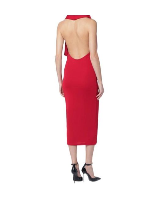 ANDAMANE Red Annie Hooded Midi Dress