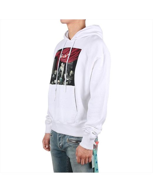 Off-White c/o Virgil Abloh White Caravaggio Print Hoodie for men