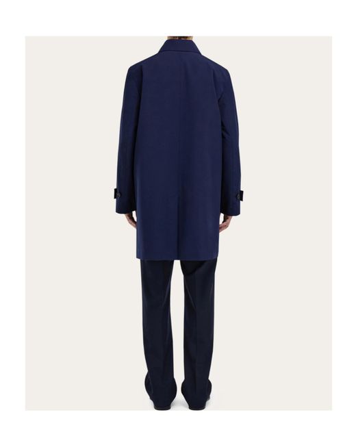 Ferragamo Blue Ferragamo Straight Hem Coat for men
