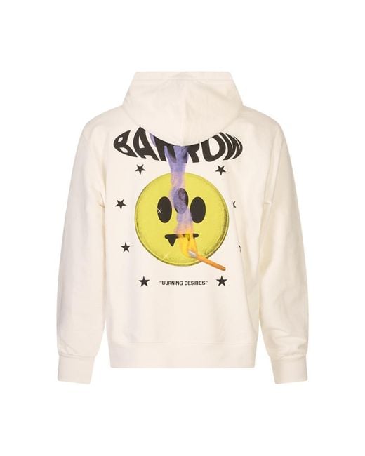 Barrow Natural Sweatshirt With Coconut-Patterned Teddy Bear Print for men