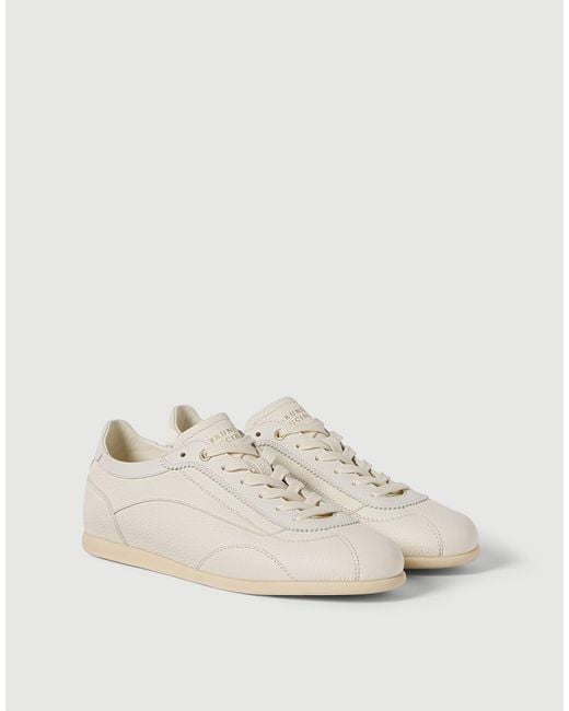 Brunello Cucinelli White Logo-Detail Sneakers for men