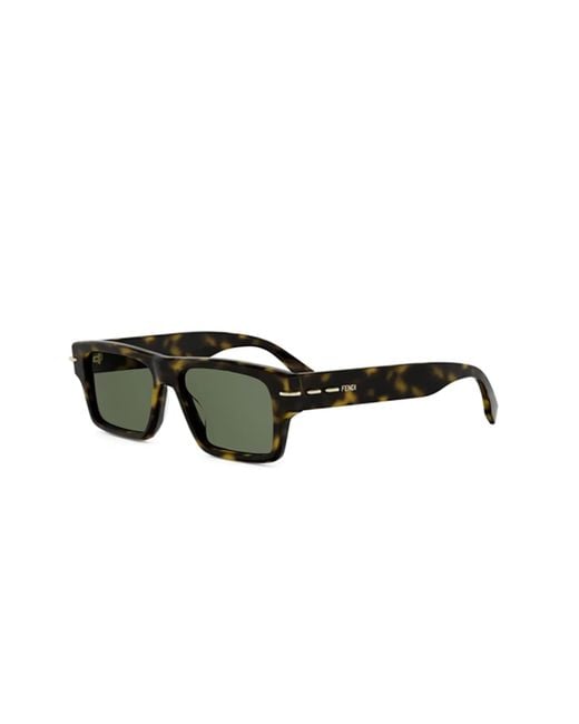 Fendi Green Eyewear Rectangular Frame Sunglasses for men