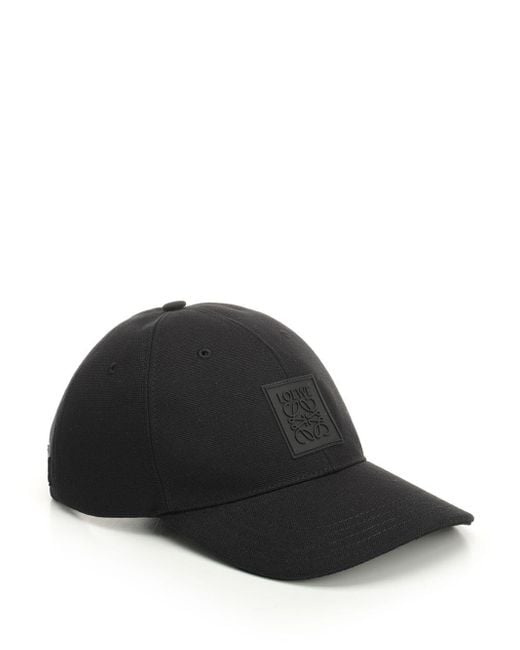 Loewe Black Logo Embroidered Cap for men