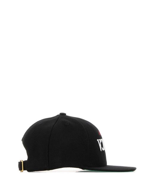 Willy Chavarria Black Welcome Embroidered Cap for men