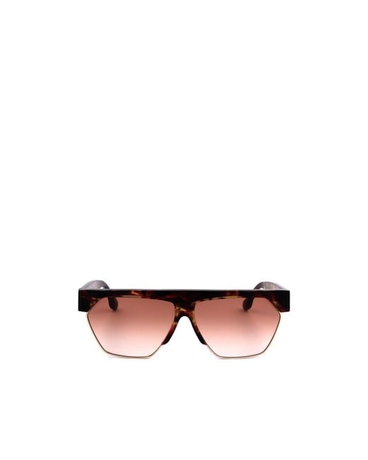 Victoria Beckham Pink Square-Frame Sunglasses