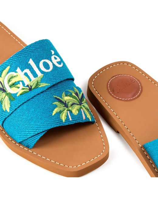 Chloé Blue Stylish And Versatile Flat Mules