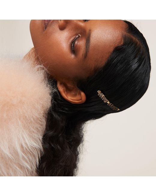 Miu Miu White Logo-Lettering Hair Clip