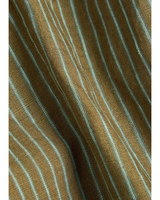 Staud Green Minimalist Striped Camisole Top