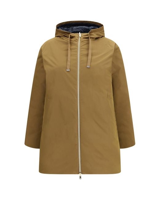 Herno Natural Zip-Up Reversible Hooded Coat