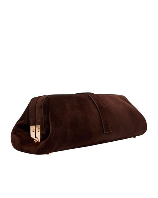 Gabriela Hearst Brown Suede Clutch