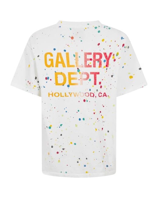 GALLERY DEPT. White Logo Short-Sleeved T-Shirt for men