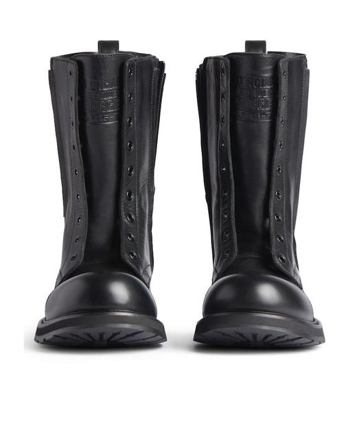 Balenciaga Black Truck Lace-Up Boot