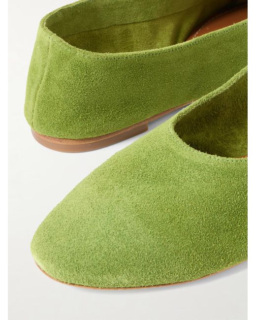 Staud Green Alba Ballet Flats