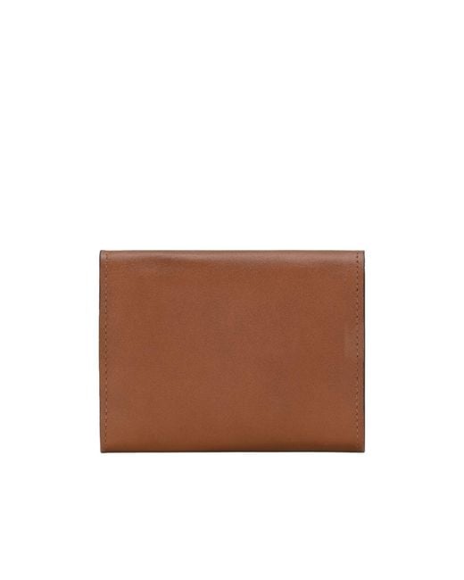 Longchamp Brown Zipped Compact Wallet