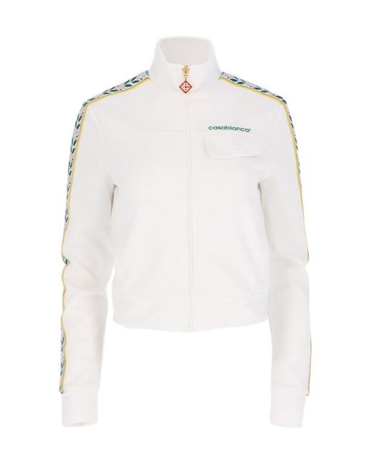Casablanca White Long-Sleeved Casual Jacket