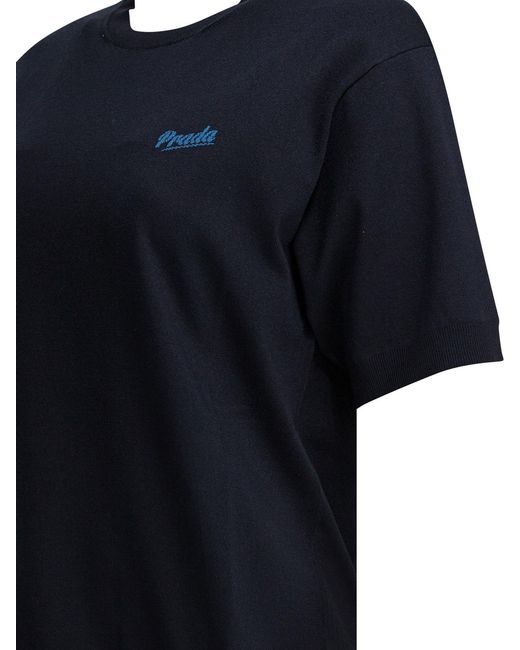 Prada Black Silk Crew-Neck Sweater