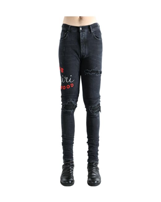Amiri Blue Belt Loop Jeans for men