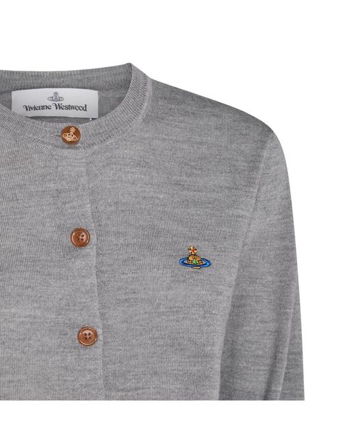 Vivienne Westwood Gray Orb Button Cardigan