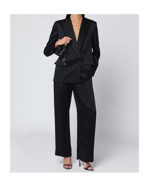 Jonathan Simkhai Black Double-Breasted Tailored Blazer