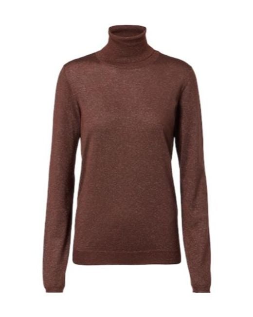 Brunello Cucinelli Brown Cashmere And Silk-Blend Turtleneck Sweater
