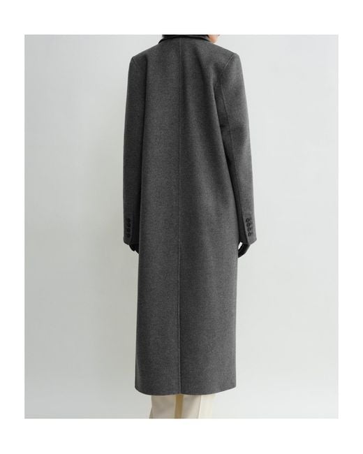 Totême Gray Totême Classic Double-Breasted Coat