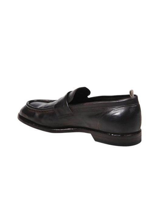 Officine Creative Black Sound 001 Penny Loafers for men