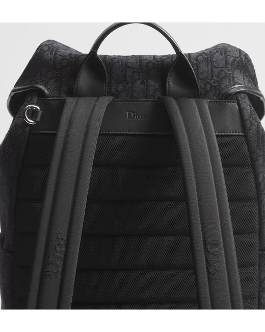 Dior Black Jett Backpack With Flap for men