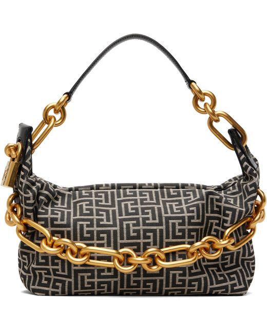 Balmain Metallic Sync Medium Chain Linked Handbag