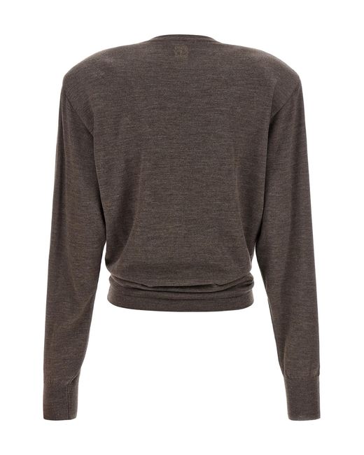 Magda Butrym Gray Long-Sleeved Sweater