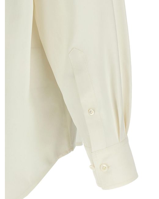 The Row White Granada Buttoned Silk Shirt for men