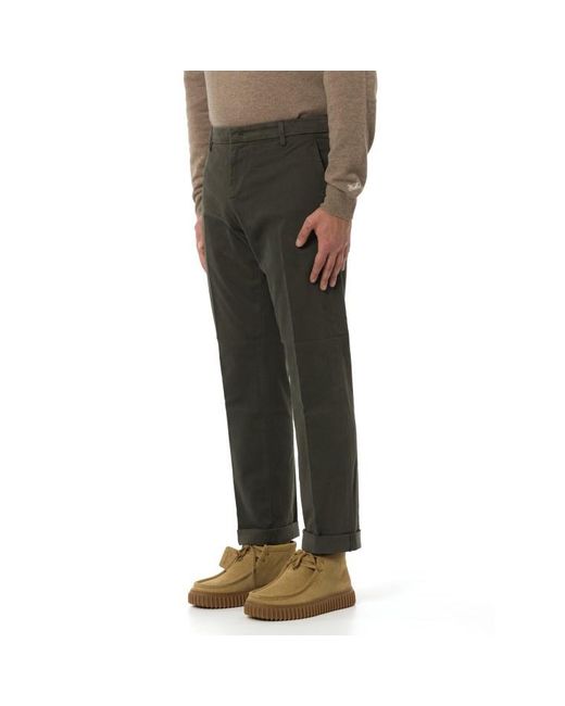 Dondup Green Gaubert Straight-Leg Pants for men
