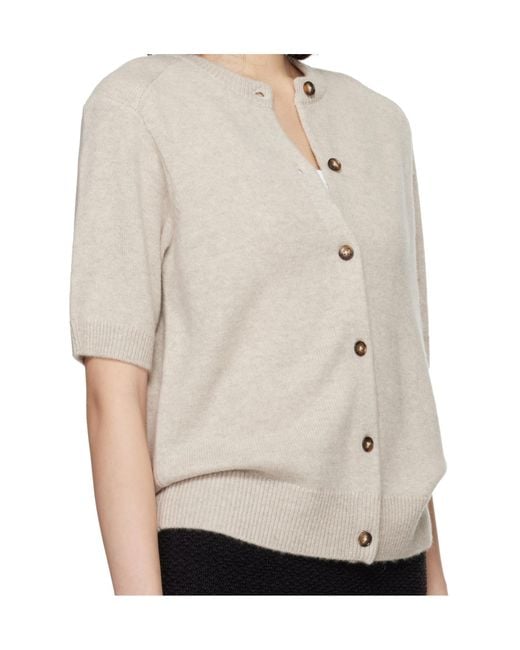 Loulou de Saison Natural Jodi Short Sleeve Cardigan
