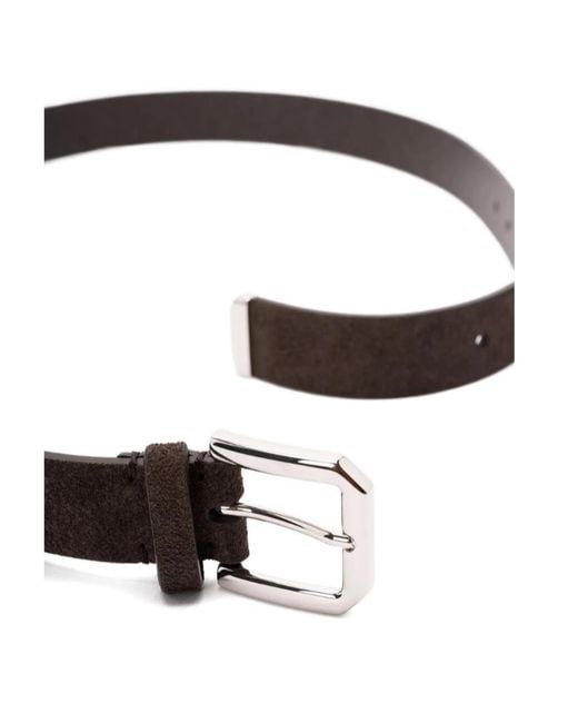 Brunello Cucinelli White Classic Buckled Belt for men