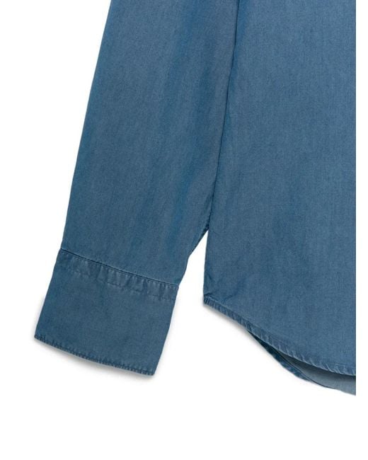 Canali Blue Button-Up Shirt for men