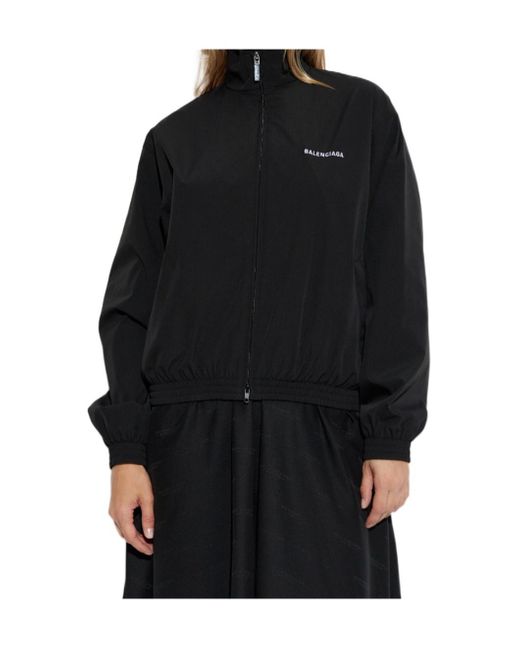 Balenciaga Black High-Neck Track Jacket