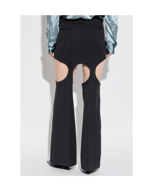AVAVAV Black Cut-Out Ribbed Skirt