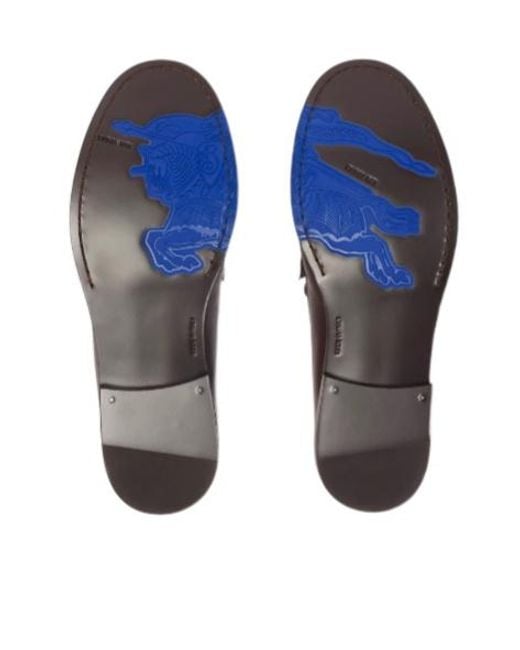 Burberry Brown Cadet Gathered-Detail Loafers for men