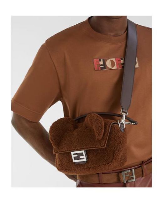 Fendi Brown Baguette Shoulder Bag for men