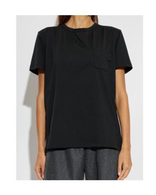 Fabiana Filippi Black Crew-Neck Pocket T-Shirt