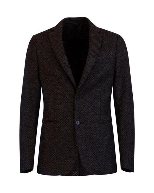 Tonello Black Notched Lapel Jacket for men