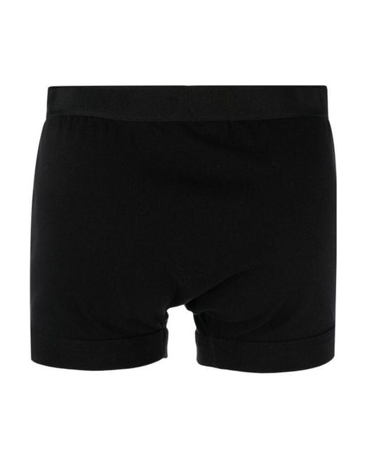 Tom Ford Black Logo Waistband Pack Of Two Boxers for men