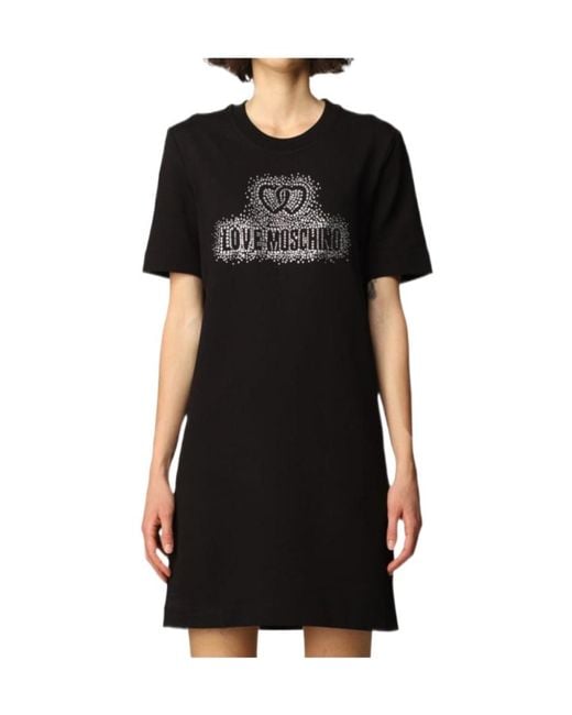 Moschino Black Logo T-Shirt Dress