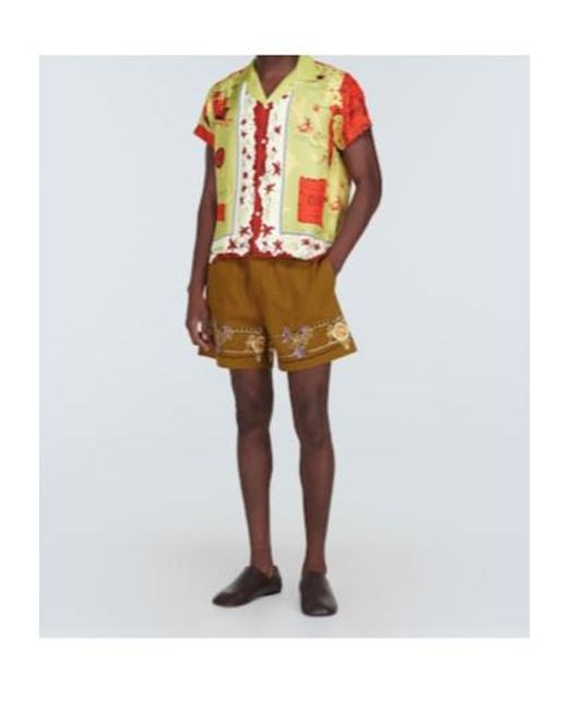 Bode Green Printed Shirt for men