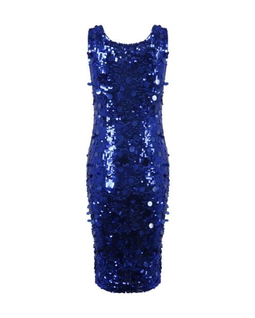 P.A.R.O.S.H. Blue P.A.R.O..H. Guilty Sequin Embellished Mini Dress